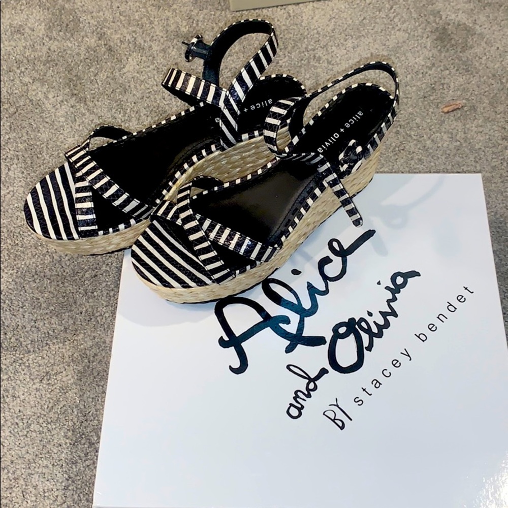 Black and White Alice and Oliva Platform shoes